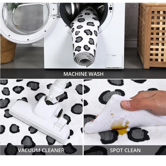 Washable Leopard Print Area Rug - Picture 5 of 10